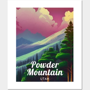 Powder Mountain Utah United States ski Posters and Art